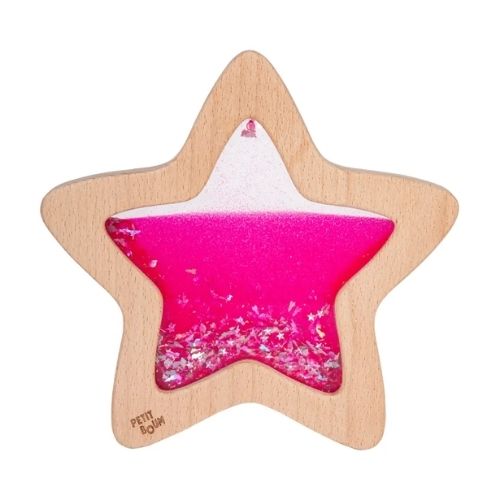 Estrella Sensorial FLOW STAR Nébula Pink Star! Esta estrella sensorial en vibrantes tonos rosados está diseñada para despertar la imaginación y fomentar la concentración de los niños a través de un juego visual único