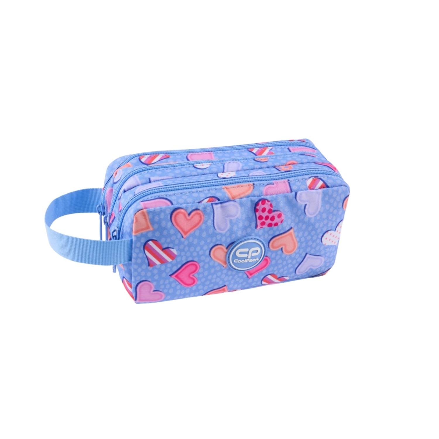 Estuche escolar triple Primus CoolPack (23x11x6 cm). Con 3 compartimentos de cremallera, tejido resistente y gran capacidad. ¡Organiza tu vuelta al cole!