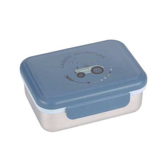 a fiambrera Adventure Tractor&nbsp;es la aliada perfecta para llevar comidas saludables y bien organizadas al cole, al parque o de excursión. Su diseño en acero inoxidable 100% la hace resistente, duradera y segura para el uso diario