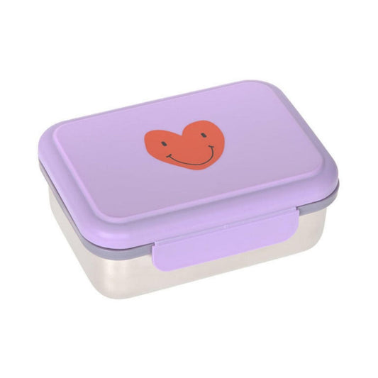  la fiambrera Heart Lilac&nbsp;es la aliada perfecta para llevar comidas saludables y bien organizadas al cole, al parque o de excursión. Su diseño en acero inoxidable 100% la hace resistente, duradera y segura para el uso diario