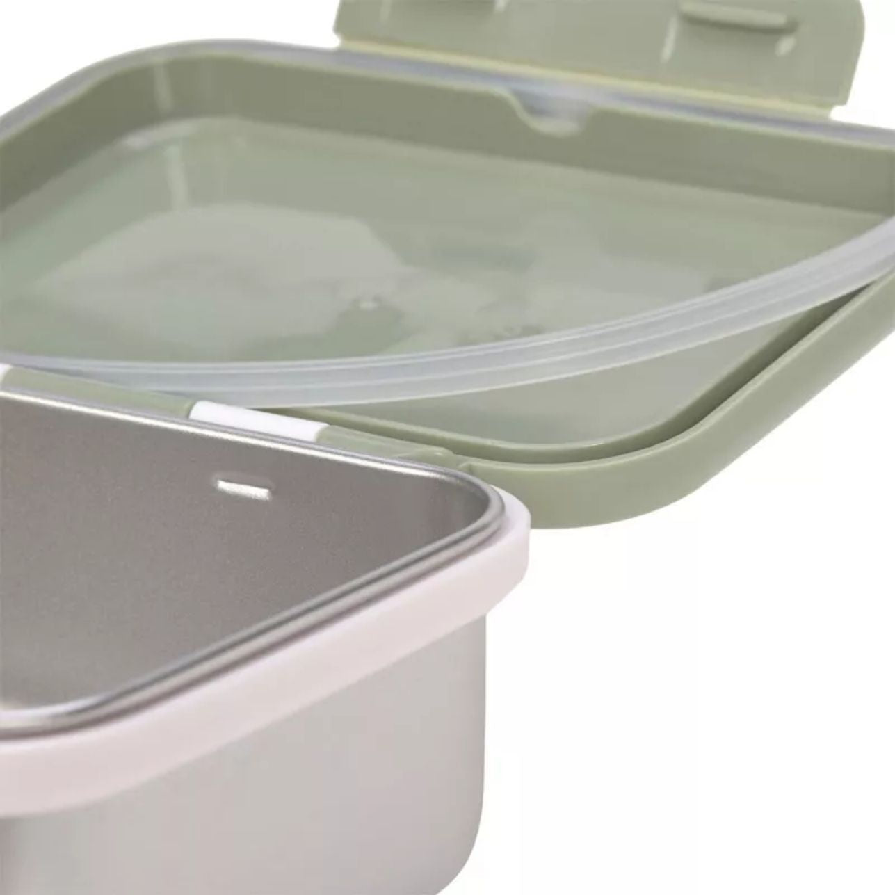 la fiambrera Happy Prints Olive&nbsp;es la aliada perfecta para llevar comidas saludables y bien organizadas al cole, al parque o de excursión. Su diseño en acero inoxidable 100% la hace resistente, duradera y segura para el uso diario