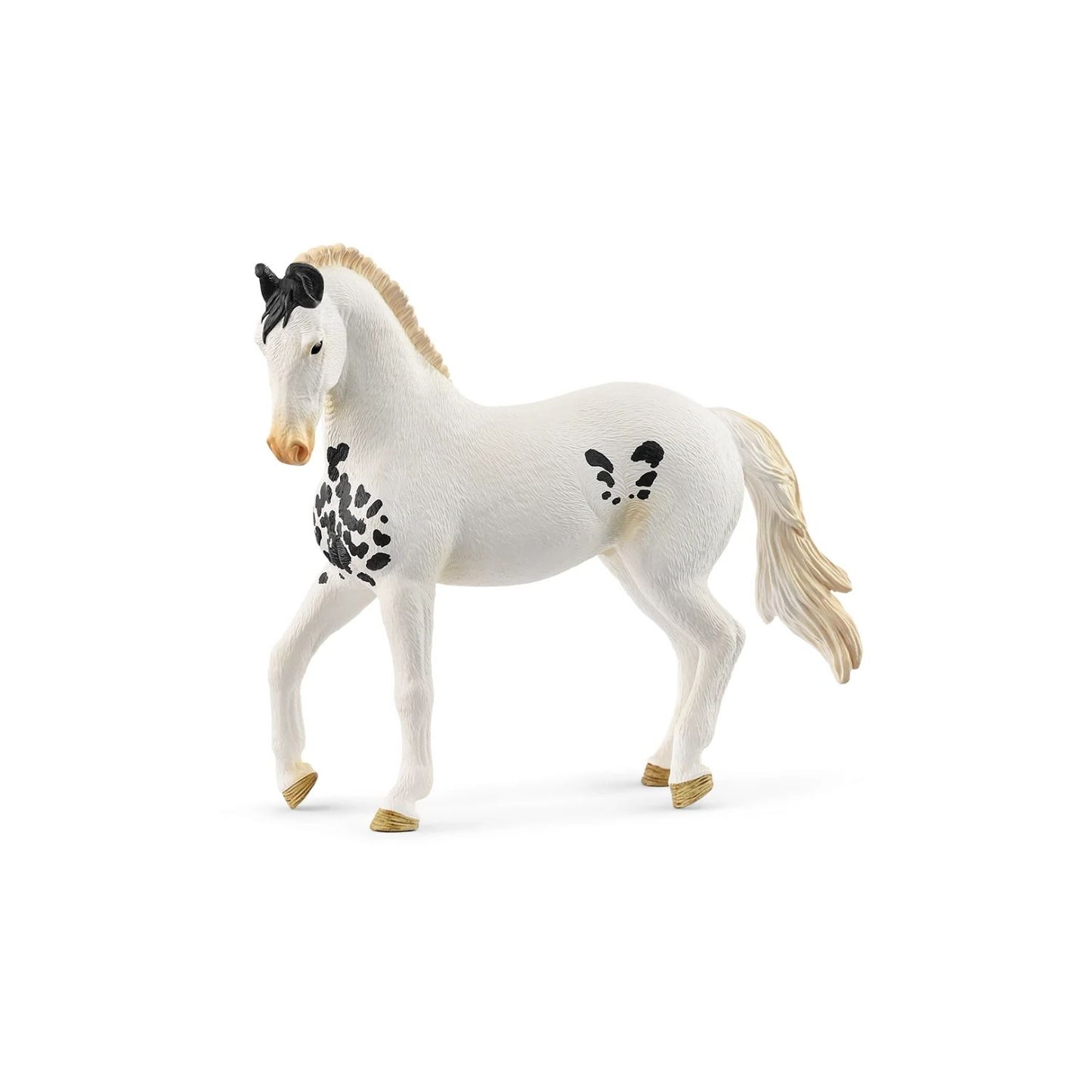 Compra la figura de Semental Marwari de Schleich®, el caballo más elegante con orejas en media luna. Para niños de 5 a 12 años. ¡Aprovecha el 3x2 y completa la familia!

Semental Marwari Edad recomendada 5-12 Dimensiones 13,3 x 4,5 x 11,2 cm Descripción El precioso semental Marwari dobla con gracia su esbelto cuello e infla sus suaves ollares. Mueve sus orejas negras en forma de media luna y escucha: ¿no está oyendo un relincho ahí detrás? Tal vez sea la yegua Marwari que lo llama. Seguro que trota inmediat