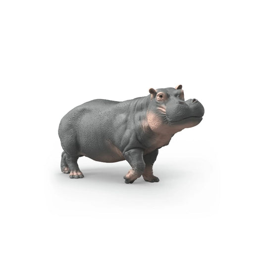 Figura de hipopótamo Schleich® para niños de 3 a 8 años. Réplica realista del gigante gris africano ideal para el juego diario. Dimensiones 12,5 x 4,22 x 5,82 cm.