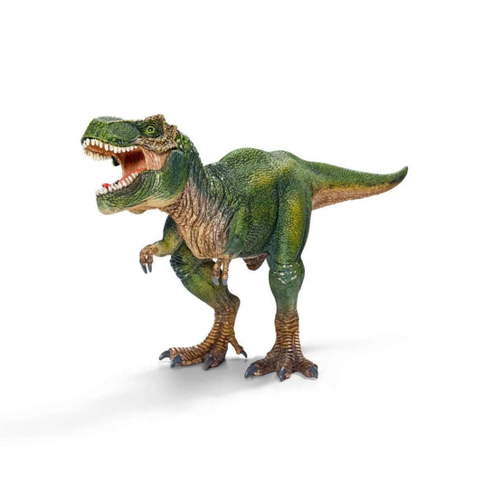 Compra la figura de Tiranosaurio Rex de Schleich®, el dinosaurio más icónico con detalles realistas y calidad premium. ¡Para niños de 4 a 12 años!

Edad recomendada 4-12 Dimensiones 28 x 9,5 x 14 cmTiranosaurio rex Descripción Aunque parecía amenazador, el T-Rex podía darle muy poco uso a sus cortos brazos que sólo tenían dos garras, y no alcanzaban a su boca. Con casi seis metros de alto y doce metros de largo, el T-Rex no era un gran cazador pero sí un carroñero que comía los restos que otros animales o d
