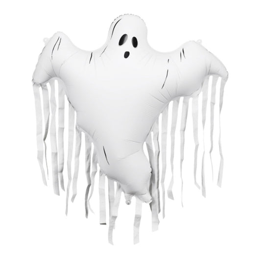 👻 Globo Metalizado Fantasma con Flecos – 93 x 86 cm
Incluye: 1 globo + 1 pajita para inflado
Medidas aproximadas: