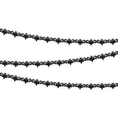 Material: Papel de seda
Color: Negro
Longitud: 4 metros
Ideal para: Decoraciones de Halloween, fiestas temáticas, escaparates o eventos escolares