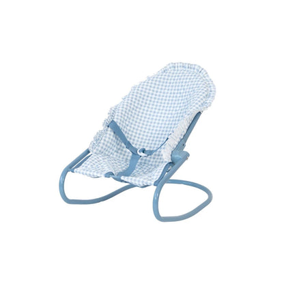 Hamaca plegable para muñecas de hasta 45 cm. Estructura 100% metal, ligera, desenfundable y con elegante diseño festoneado. ¡El rincón de relax para sus muñecos!