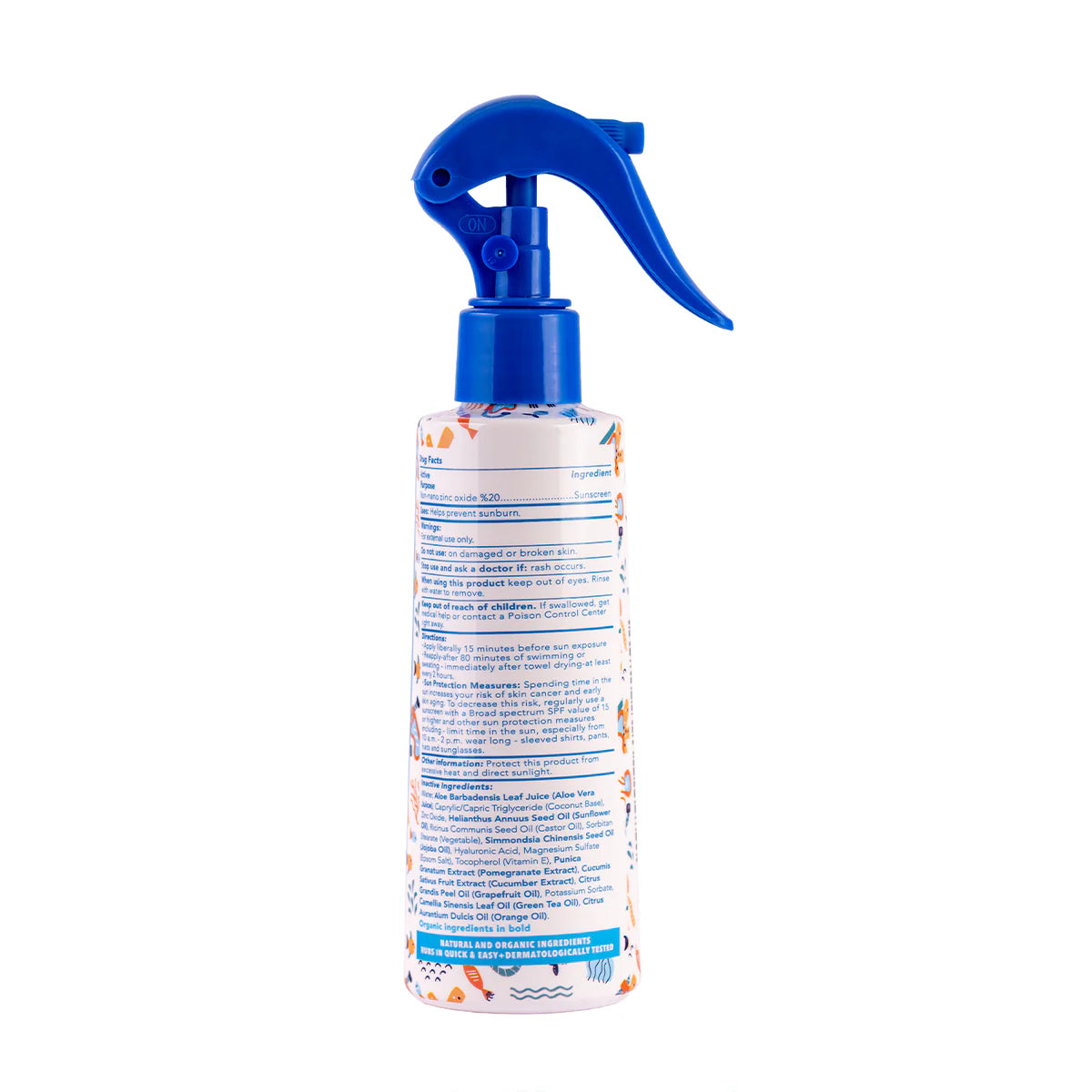 Protector solar en spray natural y resistente al agua para bebés y niños SPF 50 (200 ml). Protección solar mineral con óxido de zinc para pieles sensibles. ¡Compra el tuyo en www.manodesantaoficial.es y asegura un verano divertido y protegido!