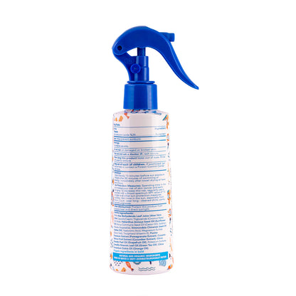 Protector solar en spray natural y resistente al agua para bebés y niños SPF 50 (200 ml). Protección solar mineral con óxido de zinc para pieles sensibles. ¡Compra el tuyo en www.manodesantaoficial.es y asegura un verano divertido y protegido!