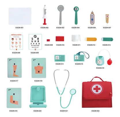 Deja que tu hijo se meta en el papel de un médico con el set médico del pequeño doctor. Con herramientas realistas como un aparato de rayos X, un estetoscopio y un termómetro, este set de juego estimula la imaginación y el juego de roles a la vez que enseña valiosas habilidades para la vida. Con colores vivos y actividades atractivas, fomenta el aprendizaje práctico e inspira la creatividad.