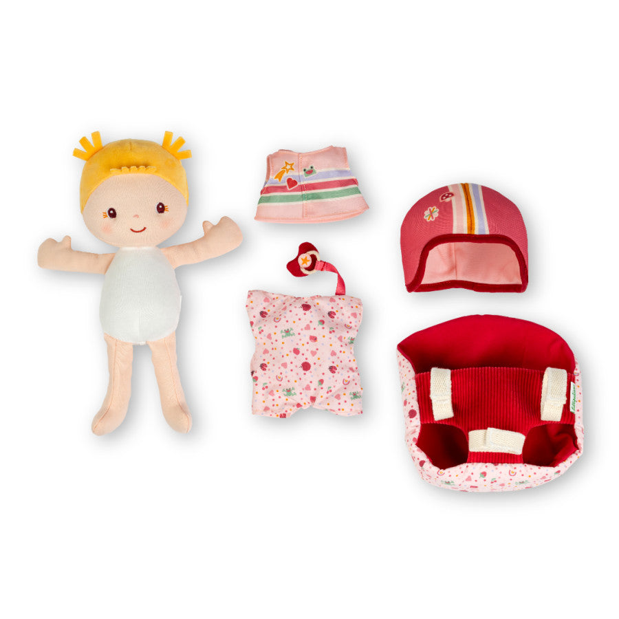 Muñeca de tela Lena y asiento de bicicleta
LILLIPUTIENS