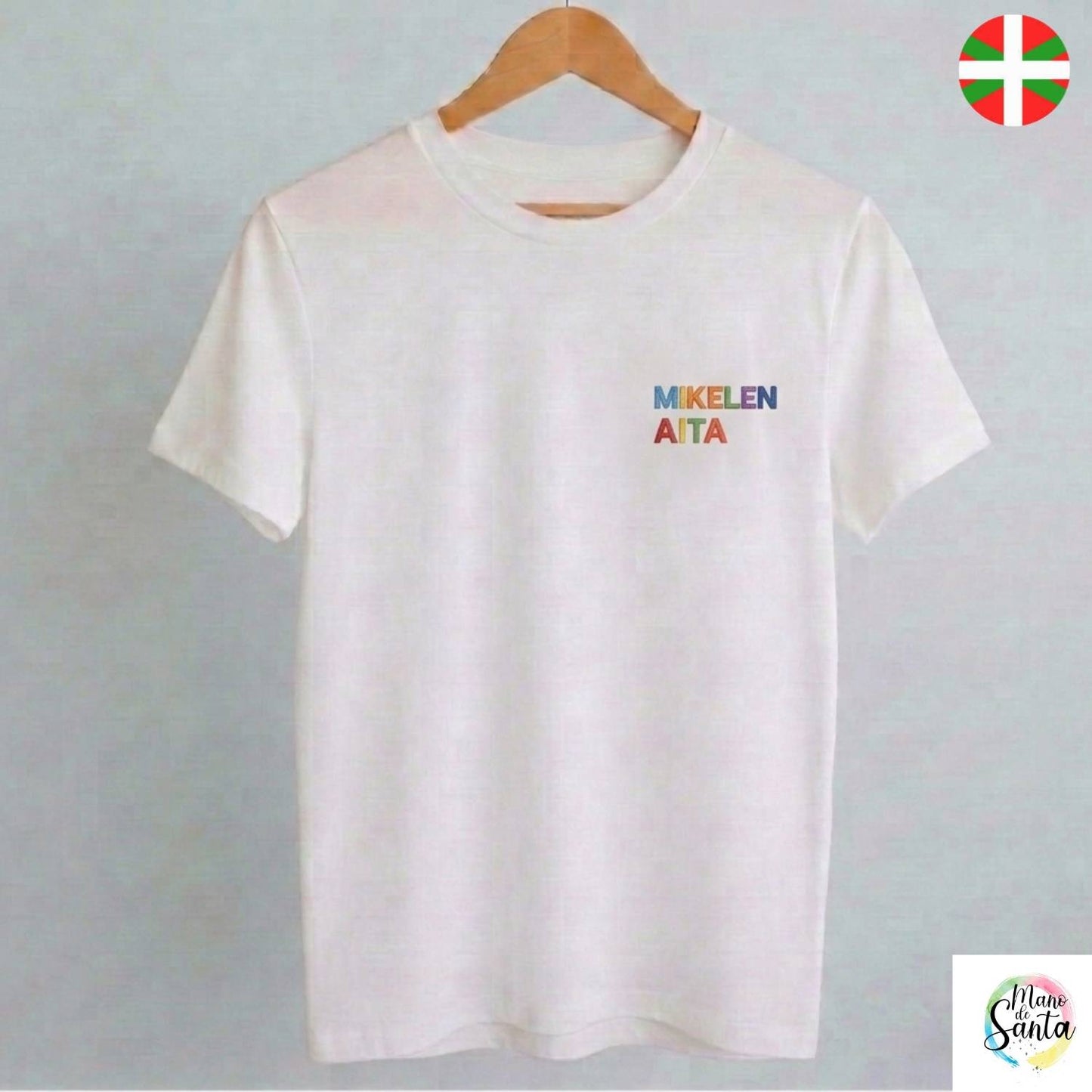 Camiseta Personalizada para Aita EN EUSKERA – El Regalo Perfecto con Bordado Único ✨

🧵 Bordado de Alta Gama: Personalización "Izena-(R)EN Aita" con relieve y acabado multicolor premium. Los colores de las letras son ALEATORIOS en la gama ARCOIRIS (Colores brillantes: verde, naranja, azul, rojo, morado, amarillo, gris...) es siempre en MAYÚSCULAS.
