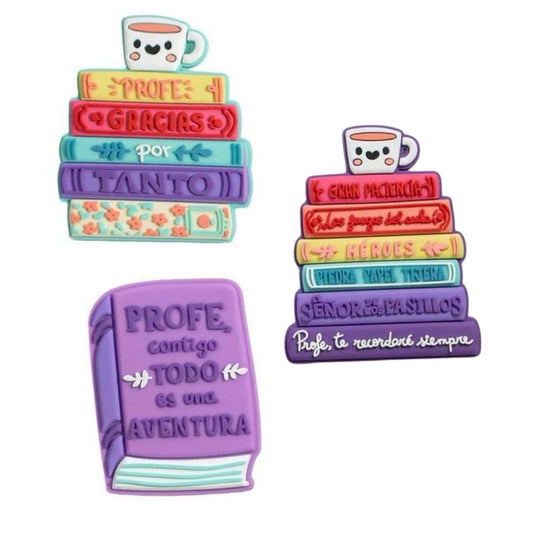 Imán blandito con mensaje para Profe (SURTIDOS): Creatividad en tonos arcoiris&nbsp;
EL PRECIO ES POR UNIDAD&nbsp;

🎨 Diseño Moderno y Colorido: iman de gomita en tonos arcoiris que combinan estilo y tendencia.

✨ Frases que Inspiran: Cada iman incluye una frase "molona" especialmente pensada para los mejores profesores.