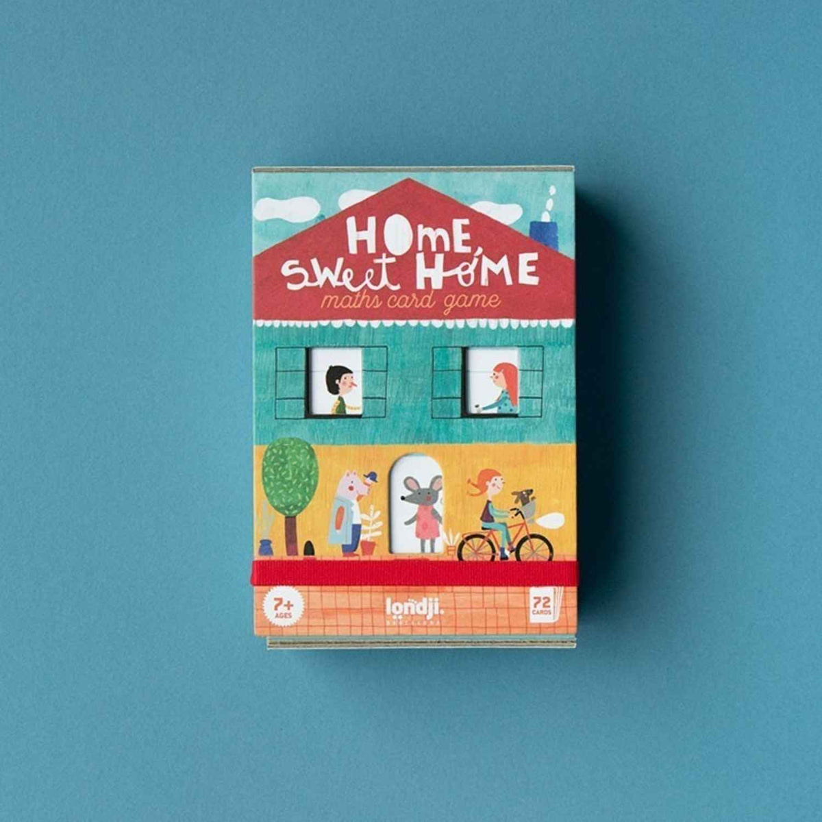 Descubre Card Game - HOME, SWEET HOME!, el juego de cartas de cálculo mental para construir casas a partir de 7 años. Fabricado en Barcelona con papel FSC.