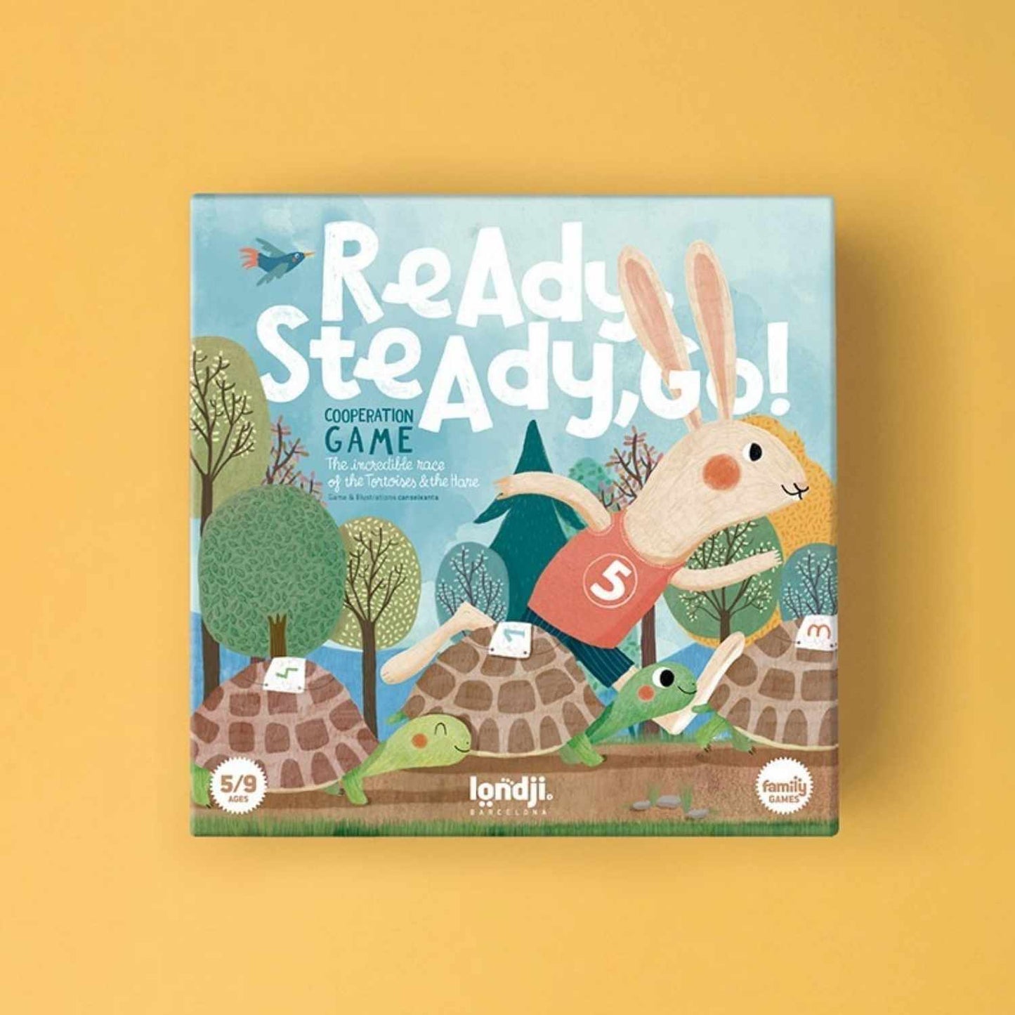 Prepárate para una emocionante aventura donde la velocidad no lo es todo. Con&nbsp;Ready Steady Go! de Londji, la clásica fábula de la liebre y la tortuga cobra vida en un juego cooperativo que enseña el verdadero valor del trabajo en equipo. ¿Creías que la liebre siempre gana? ¡Sorpresa! Tus peques descubrirán que la paciencia, la ayuda mutua y una buena estrategia son la clave para cruzar la meta.