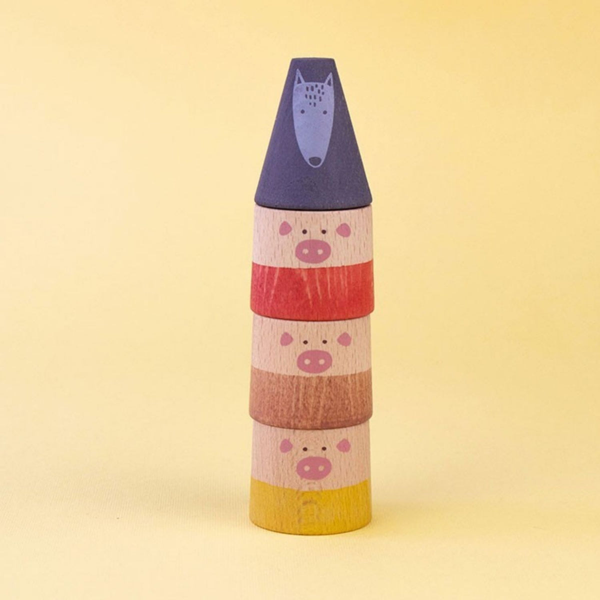 Compra el juego de madera My Three Little Pigs de Londji para niños desde 2 años. Madera de haya PEFC, tintes al agua y fabricación local en Barcelona.