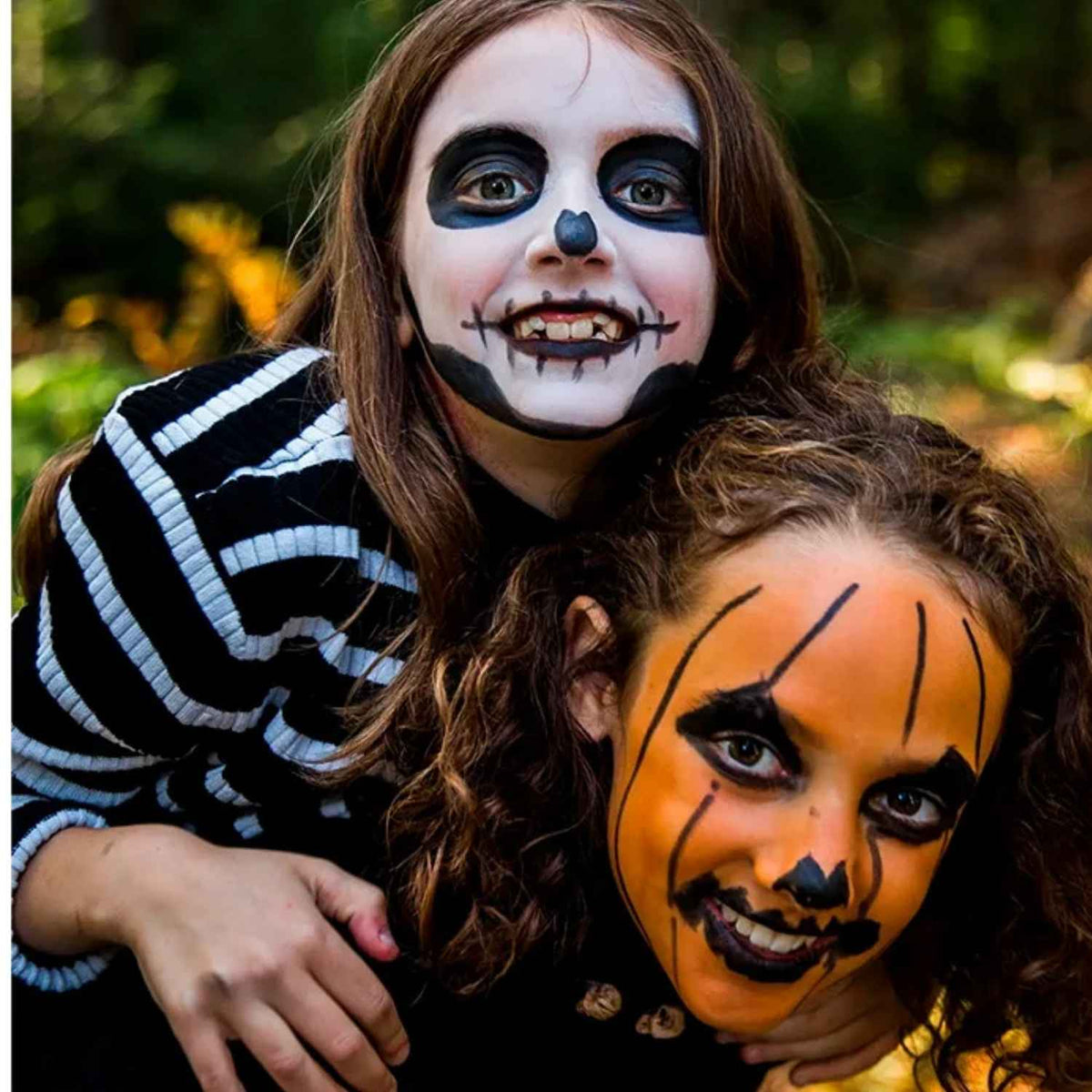 Compra el kit de pintura facial de Halloween Namaki ecológico. Maquillaje infantil seguro al agua con 4 colores, brocha y tatuajes temporales para niños.