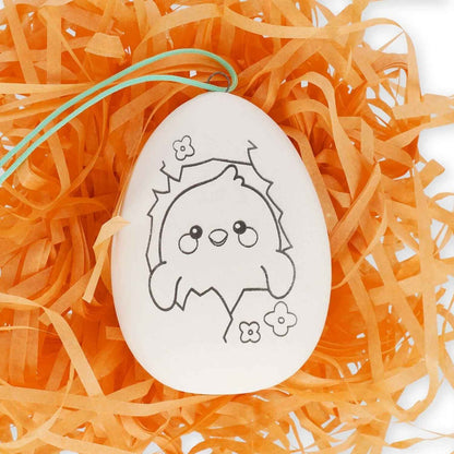 Compra el Kit de Decoración de Huevos Hoppy Easter de Legami. Incluye huevo de cerámica, pincel y 6 pinturas. Crea tus propios adornos de Pascua con este set creativo de edición limitada.