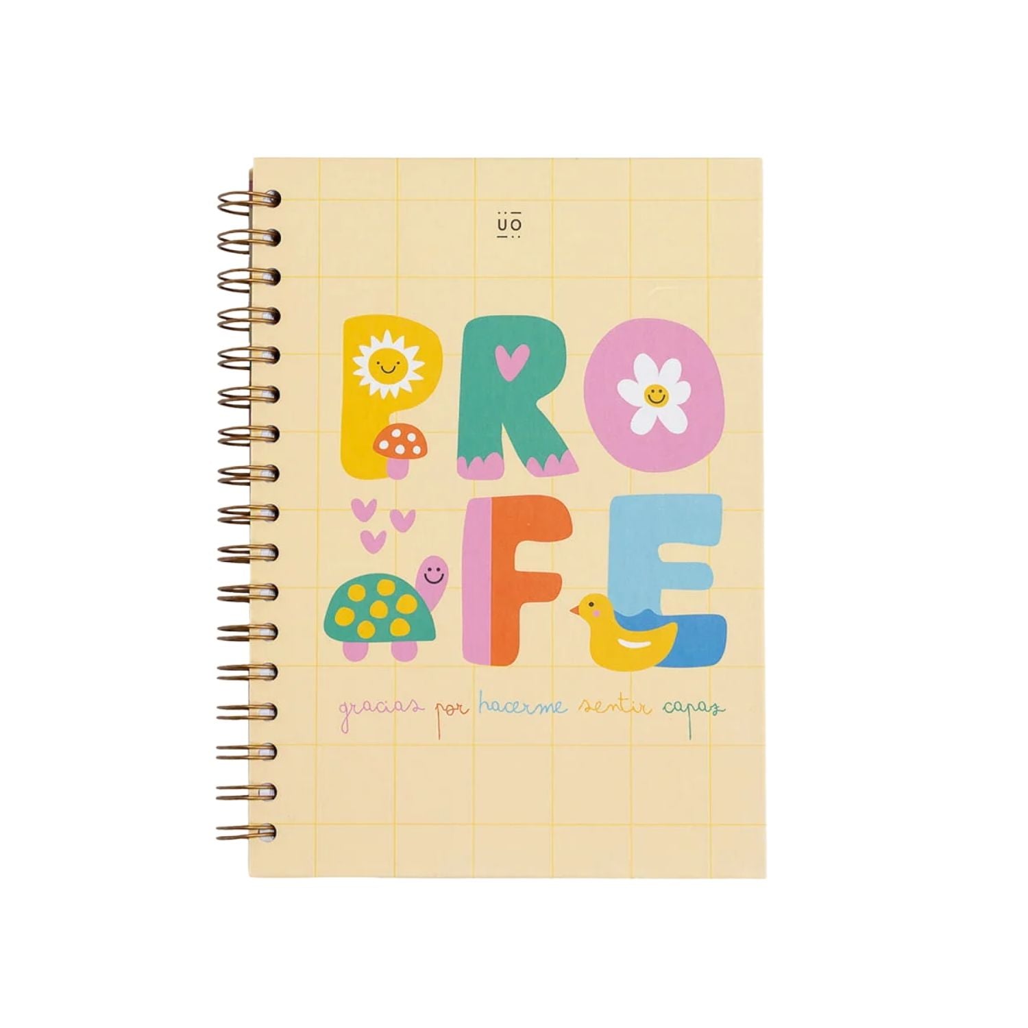 Libreta "Profe gracias por hacerme sentir capaz" con tapa dura y 200 páginas de puntos. Papel de alta calidad (90g) y diseño emotivo. El regalo ideal para agradecer la labor de un profesor especial.