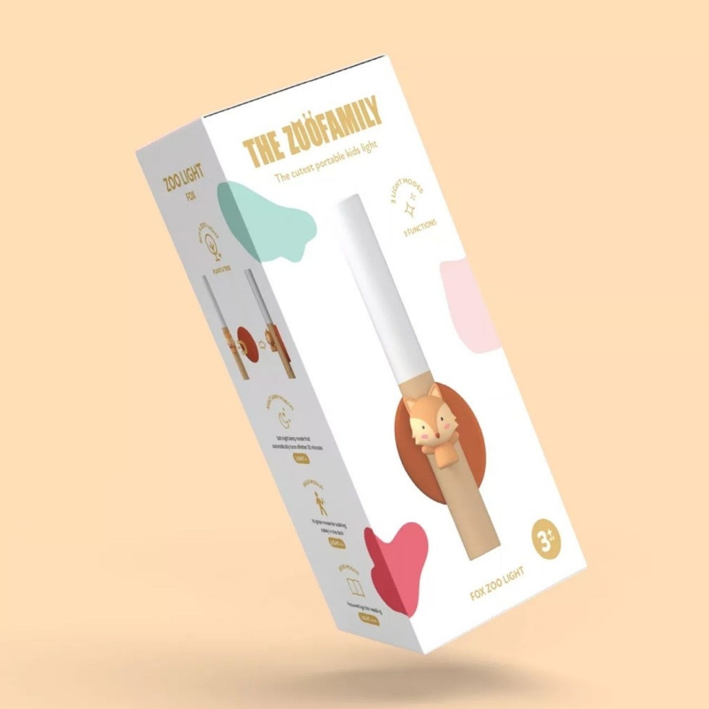 Luz Nocturna Zorrito 3 en 1 (Portátil y Recargable)

Esta encantadora&nbsp;luz nocturna con forma de zorrito aporta seguridad, confort y diversión. Su diseño inteligente $3 \text{ en } 1$ la adapta a cada momento del día y la noche, siendo la compañera ideal para el descanso y las aventuras nocturnas.