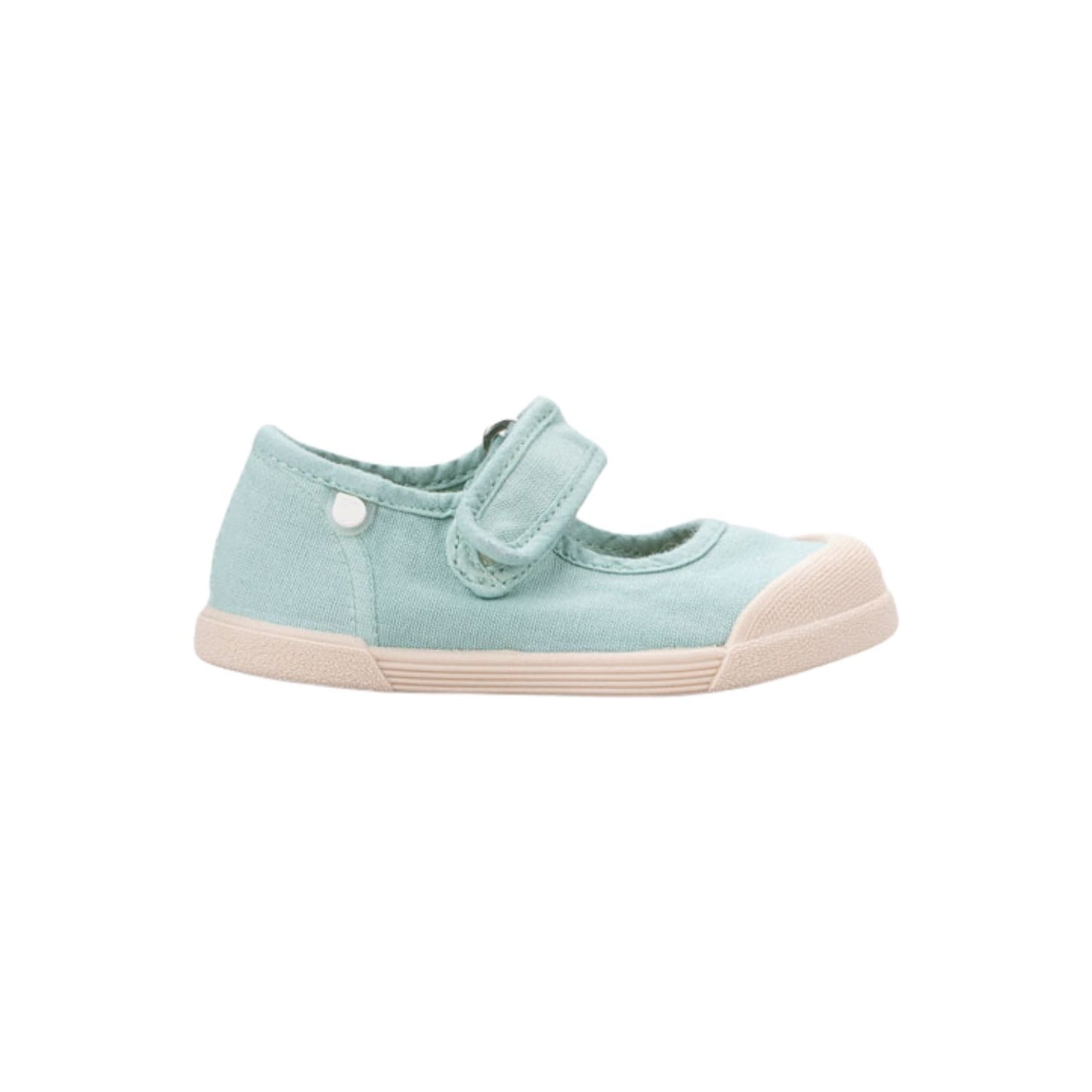 Zapatilla de lona de estilo mercedita 100% algodón, de concepto barefoot, cero drop, flexible, blandita y con plantilla extraíble. ¡Y qué color tan bonito este menta sauve!