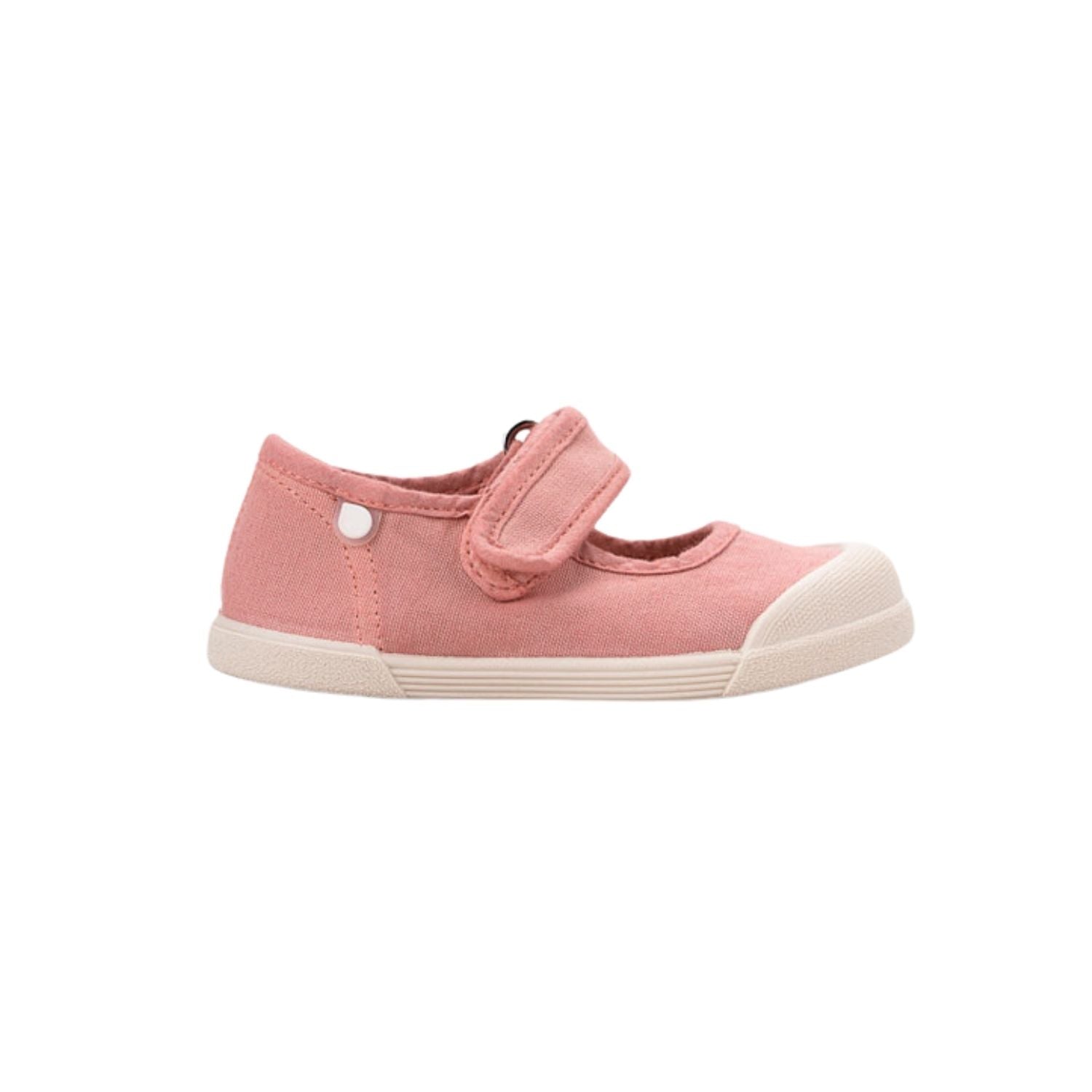 Zapatilla de lona de estilo mercedita 100% algodón, de concepto barefoot, cero drop, flexible, blandita y con plantilla extraíble. ¡Y qué color tan bonito este rosa sauve!