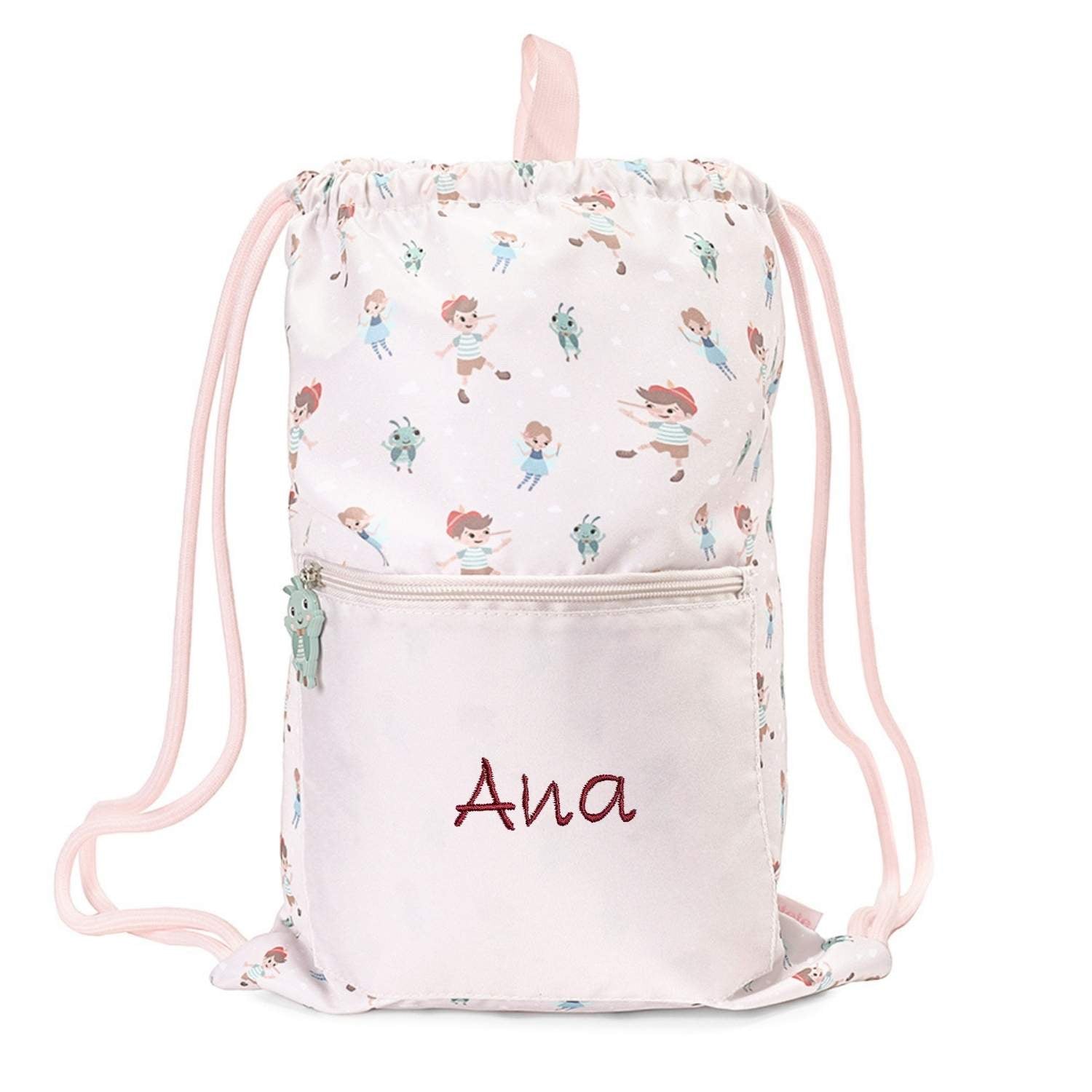 MOCHILA SACÓ IMPERMEABLE INFANTIL VUELTA AL COLE TUTETE WOODEN BOY PINOCHO
