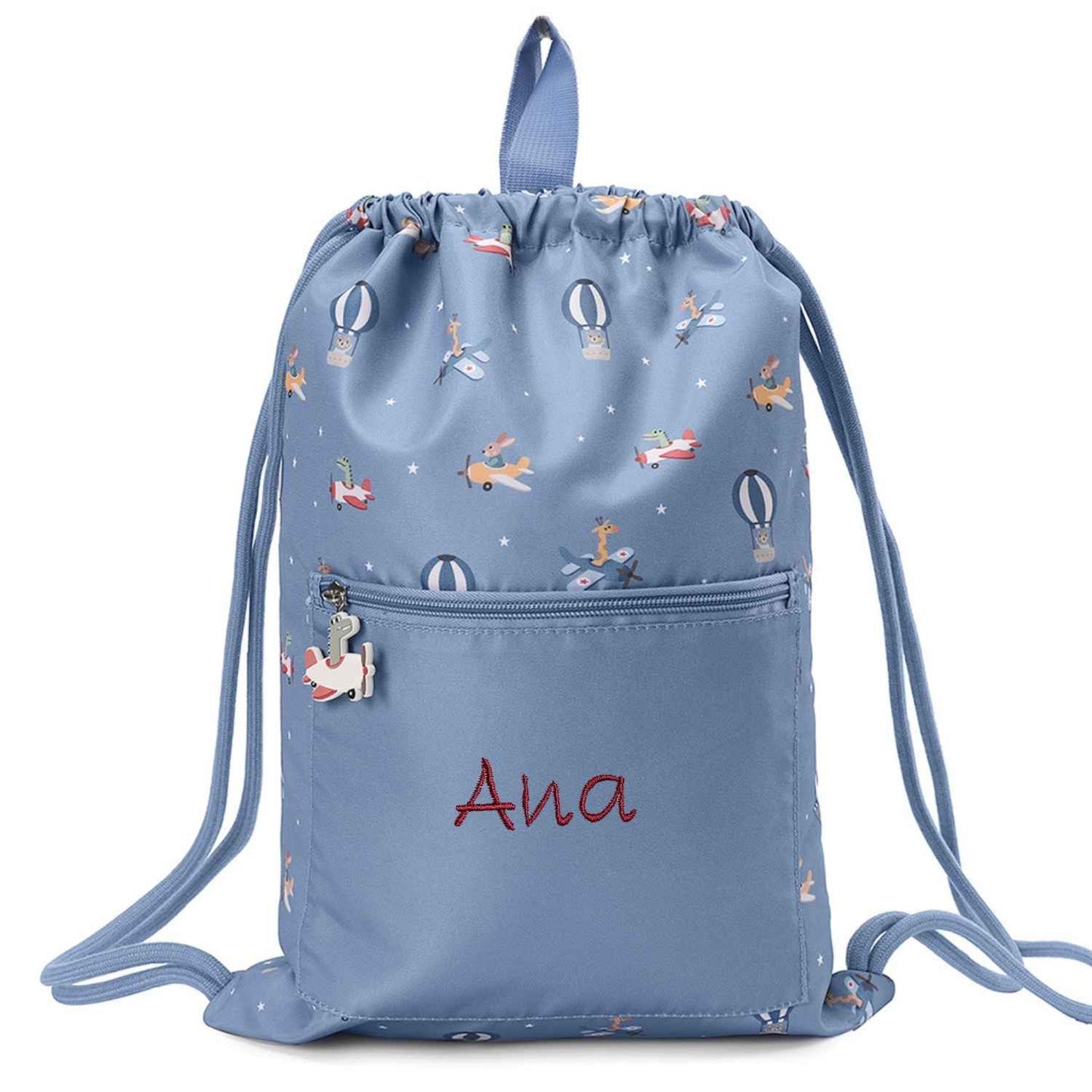 MOCHILA infantil saco impermeable escolar planes aviones tutete