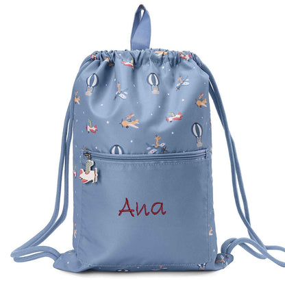 MOCHILA infantil saco impermeable escolar planes aviones tutete