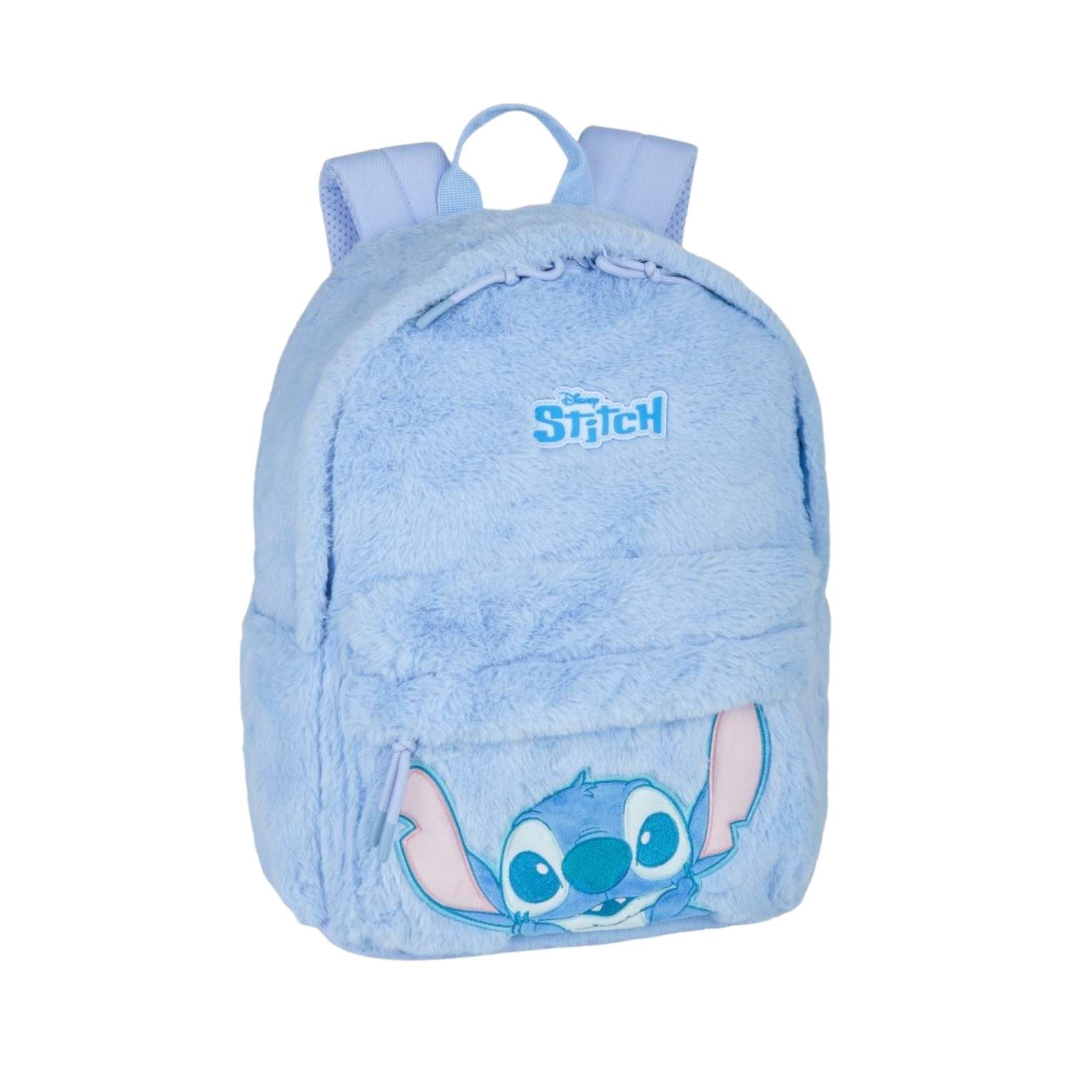 ochila grande Stitch Blue Fluffy de CoolPack! Diseñada para destacar, combina un encantador acabado estilo peluche súper suave con la resistencia y espacio que exigen los cursos escolares. Cuenta con compartimentos de gran tamaño con capacidad para formatos A4, bolsillos organizadores y tirantes ergonómicos acolchados que protegen la espalda y distribuyen el peso a la perfección.