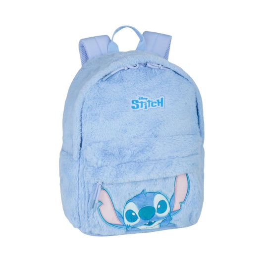 ochila grande Stitch Blue Fluffy de CoolPack! Diseñada para destacar, combina un encantador acabado estilo peluche súper suave con la resistencia y espacio que exigen los cursos escolares. Cuenta con compartimentos de gran tamaño con capacidad para formatos A4, bolsillos organizadores y tirantes ergonómicos acolchados que protegen la espalda y distribuyen el peso a la perfección.