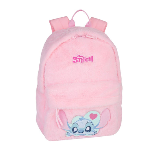 mochila grande Stitch Pink Fluffy de CoolPack! Diseñada para destacar, combina un encantador acabado estilo peluche súper suave con la resistencia y espacio que exigen los cursos escolares. Cuenta con compartimentos de gran tamaño con capacidad para formatos A4, bolsillos organizadores y tirantes ergonómicos acolchados que protegen la espalda y distribuyen el peso a la perfección. La combinación ideal de estilo cute, durabilidad y espacio para primaria o secundaria.