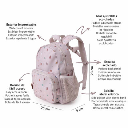 ¡La Mochila Infantil Geometric Nature Personalizable de tutete es perfecta para esos pequeños aventureros en su regreso a clases!&nbsp; esta mochila es un must-have para llevar a la escuela.&nbsp;

¿Por qué son ideales para tu peque? El tamaño pequeño es perfecto para llevar una muda y puede ser personalizado con su nombre. Además, cuenta con un bolsillo frontal para llevar cómodamente su juguete favorito. y uno lateral para poder llevar su botella de agua ¡Ideal para los más pequeños de la familia