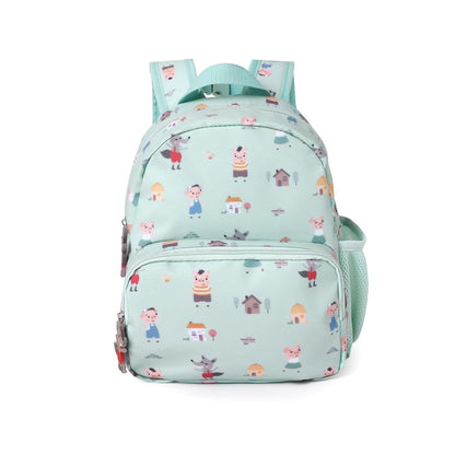  Mochila Infantil Tres cerditos de Tutete. Esta mochila infantil personalizable tiene el tamaño perfecto para niños de 12 meses a 5 años, ideal para llevar una muda, snacks y su juguete favorito. Su diseño impermeable protege todas sus pertenencias en los días de lluvia
