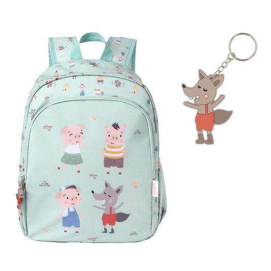 La Mochila Primaria Tres cerditos de Tutete está pensada para acompañar a los peques de 5 a 10 años en su día a día escolar, combinando funcionalidad, diseño y comodidad. Perfecta para la primaria o los últimos cursos de infantil, ofrece espacio extra para todo lo que necesitan sin sacrificar ligereza.
