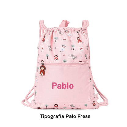 Mochila Saco Impermeable Caperucita Personalizable