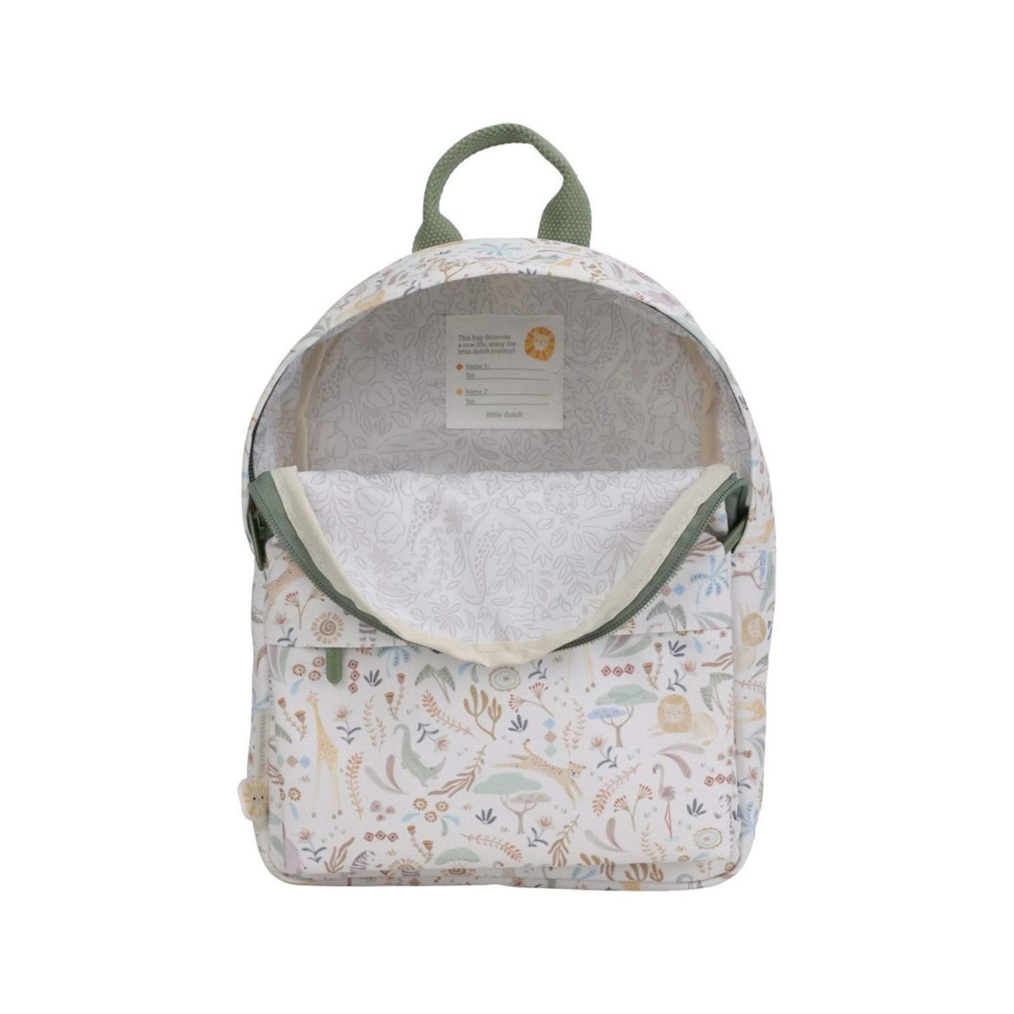 Comprar mochila Safari Friends Little Dutch personalizable en www.manodesantaoficial.es. Hecha de PET reciclado, para 1-5 años. ¡Envío rápido!
