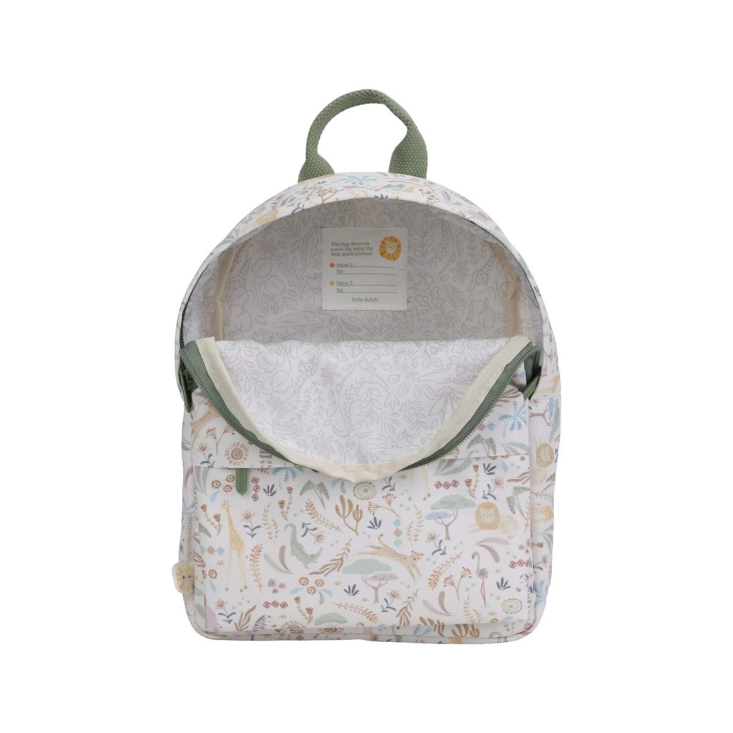 Comprar mochila Safari Friends Little Dutch personalizable en www.manodesantaoficial.es. Hecha de PET reciclado, para 1-5 años. ¡Envío rápido!
