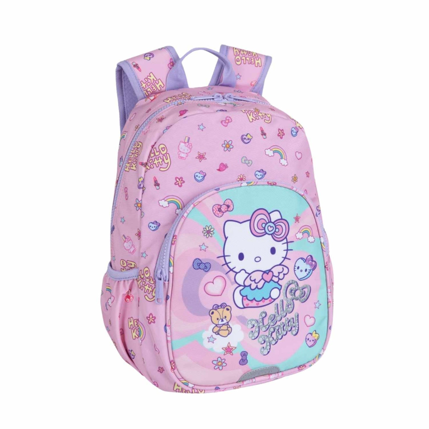  mochila infantil Toby Hello Kitty Pastel Pink de CoolPack! Especialmente diseñada para la etapa de infantil y guardería, esta mochila escolar de tamaño compacto ofrece el equilibrio perfecto entre ligereza, resistencia y un encantador diseño. Cuenta con una espalda ergonómica en goma EVA que cuida la postura del niño, tirantes ajustables y múltiples compartimentos para organizar la merienda, juguetes o la muda de cambio