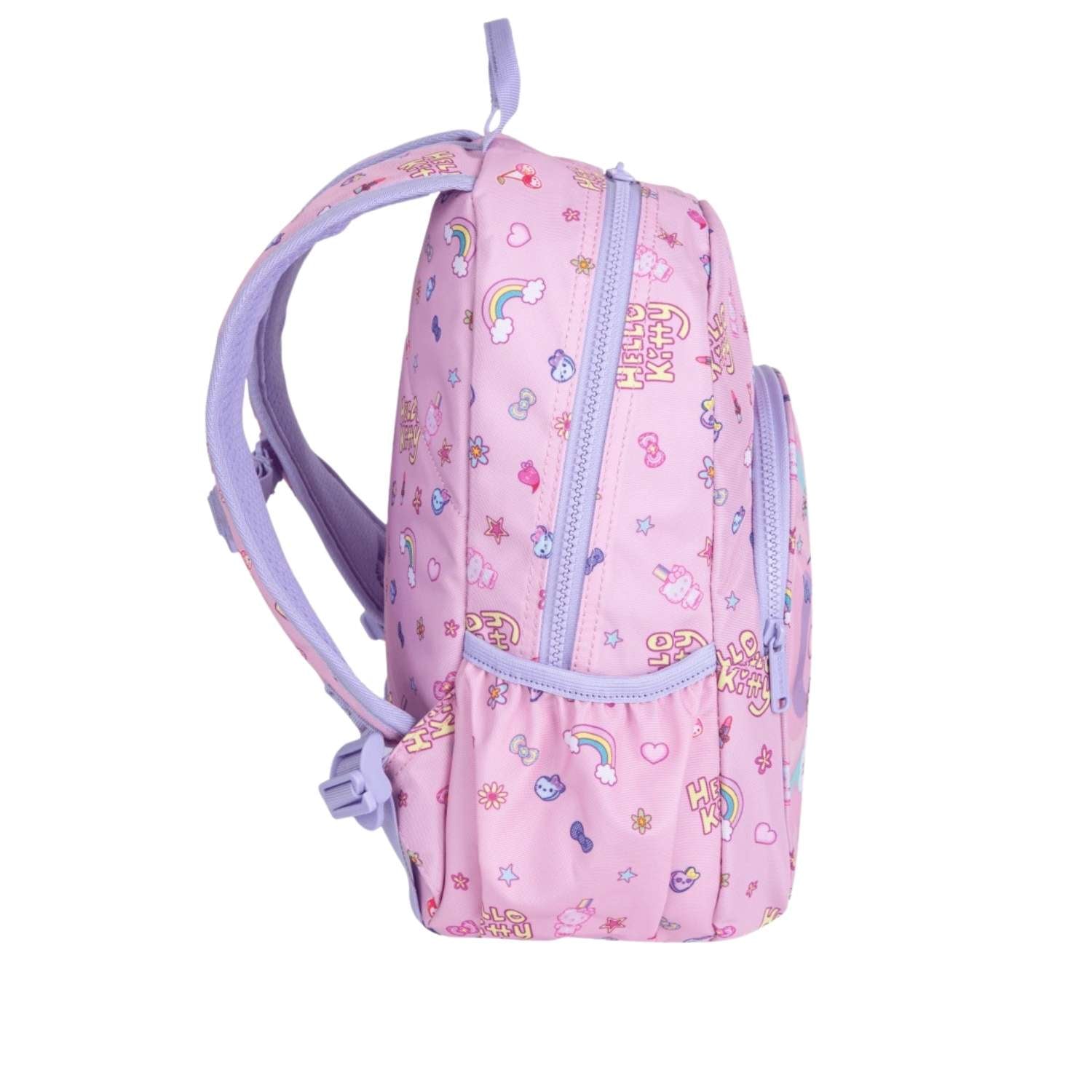  mochila infantil Toby Hello Kitty Pastel Pink de CoolPack! Especialmente diseñada para la etapa de infantil y guardería, esta mochila escolar de tamaño compacto ofrece el equilibrio perfecto entre ligereza, resistencia y un encantador diseño. Cuenta con una espalda ergonómica en goma EVA que cuida la postura del niño, tirantes ajustables y múltiples compartimentos para organizar la merienda, juguetes o la muda de cambio