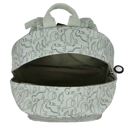 La mochila infantil&nbsp;estampada Dinos de Trixie está diseñada pensando en la comodidad, la autonomía y el estilo de los más pequeños. Ideal para la etapa de infantil o preescolar, cuenta con tirantes acolchados y ajustables, además de una correa en el pecho que mantiene la mochila en su sitio sin que se resbale.

Su tamaño es perfecto para llevar el almuerzo, una muda, sus juguetes favoritos o incluso su peluche inseparable. El bolsillo delantero es ideal para meriendas o pequeños tesoros, y su apertura 