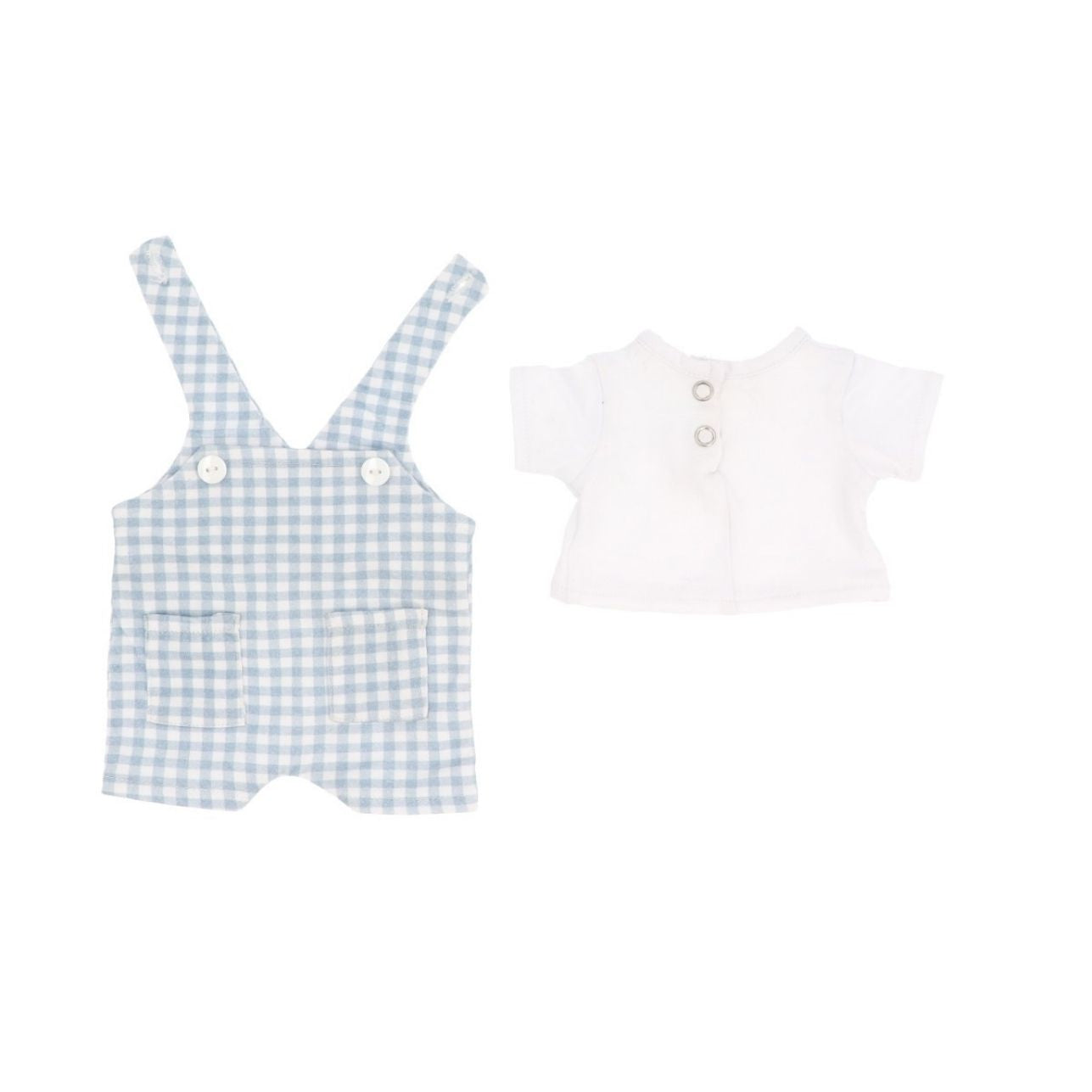 Muñeco Mateo con Peto Vichy Azul 🧸

Edad recomendada: A partir de 3 años
Medida: 32 cm
Incluye: Muñeco Mateo, peto estampado vichy y camiseta con cierre de botones a presión