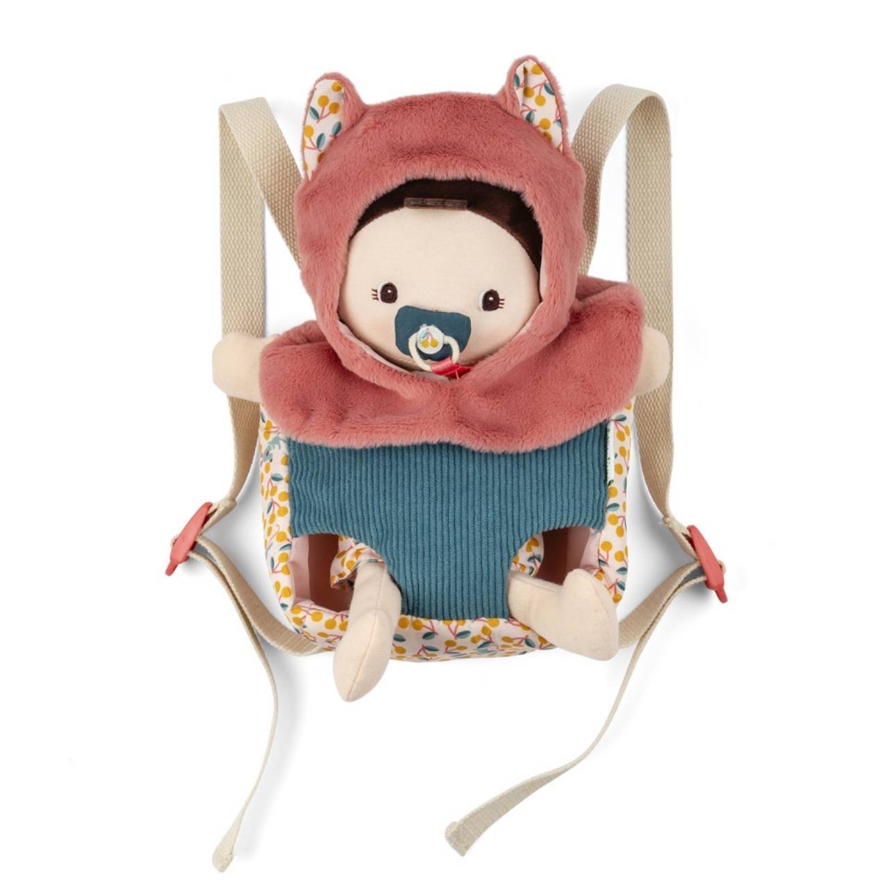 🧸 Muñeca de Trapo Jeanne con Portabebés | Lilliputiens

Edad recomendada: A partir de 18 meses

Tamaño de la muñeca: 24 cm

Incluye:
• Muñeca de tela Jeanne con vestido estampado
• Portabebés ajustable para llevarla como los mayores
• Capa con capucha con forma de gato 😺
• Chupete magnético unido al vestido (¡no se pierde!)