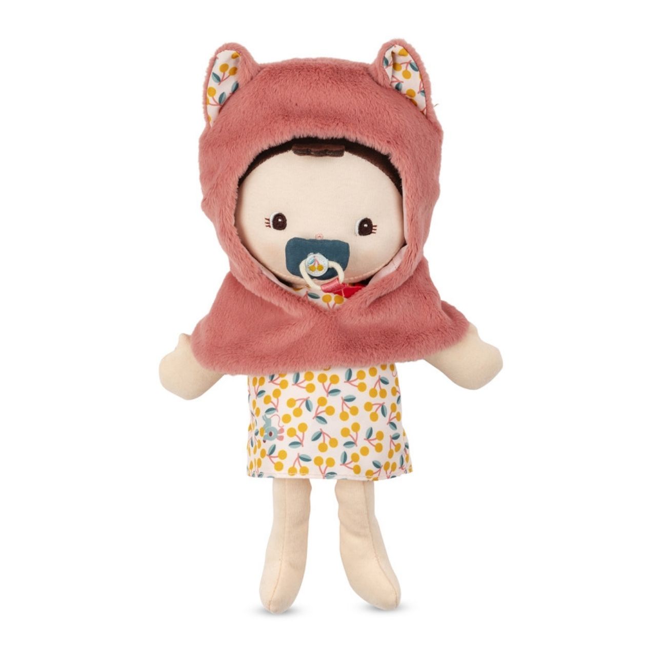 🧸 Muñeca de Trapo Jeanne con Portabebés | Lilliputiens

Edad recomendada: A partir de 18 meses

Tamaño de la muñeca: 24 cm

Incluye:
• Muñeca de tela Jeanne con vestido estampado
• Portabebés ajustable para llevarla como los mayores
• Capa con capucha con forma de gato 😺
• Chupete magnético unido al vestido (¡no se pierde!)
