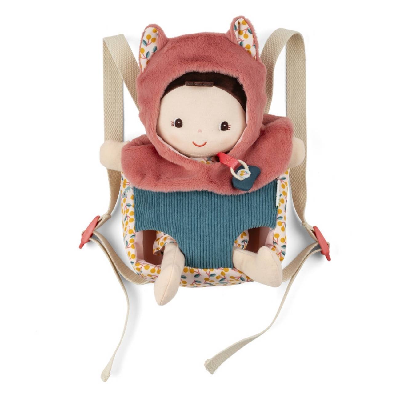 🧸 Muñeca de Trapo Jeanne con Portabebés | Lilliputiens

Edad recomendada: A partir de 18 meses

Tamaño de la muñeca: 24 cm

Incluye:
• Muñeca de tela Jeanne con vestido estampado
• Portabebés ajustable para llevarla como los mayores
• Capa con capucha con forma de gato 😺
• Chupete magnético unido al vestido (¡no se pierde!)