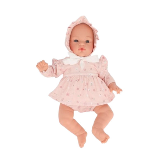 Muñeco Bebé Helena Pink Flowers – Monnëka 🌸

Edad recomendada: A partir de 3 años
Medida: 34 cm
Incluye: Muñeco Helena, vestido floral en tonos rosa y gorrito a juego