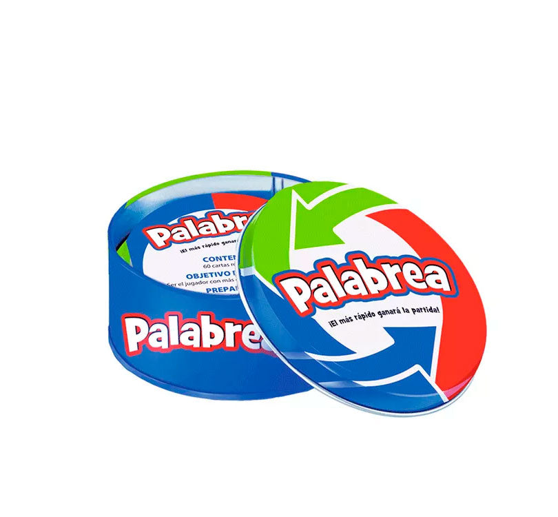 Palabrea es un juego de cartas dinámico y divertidísimo ideal para ganar vocabulario y agilidad en el pensamiento. marca LUDILO