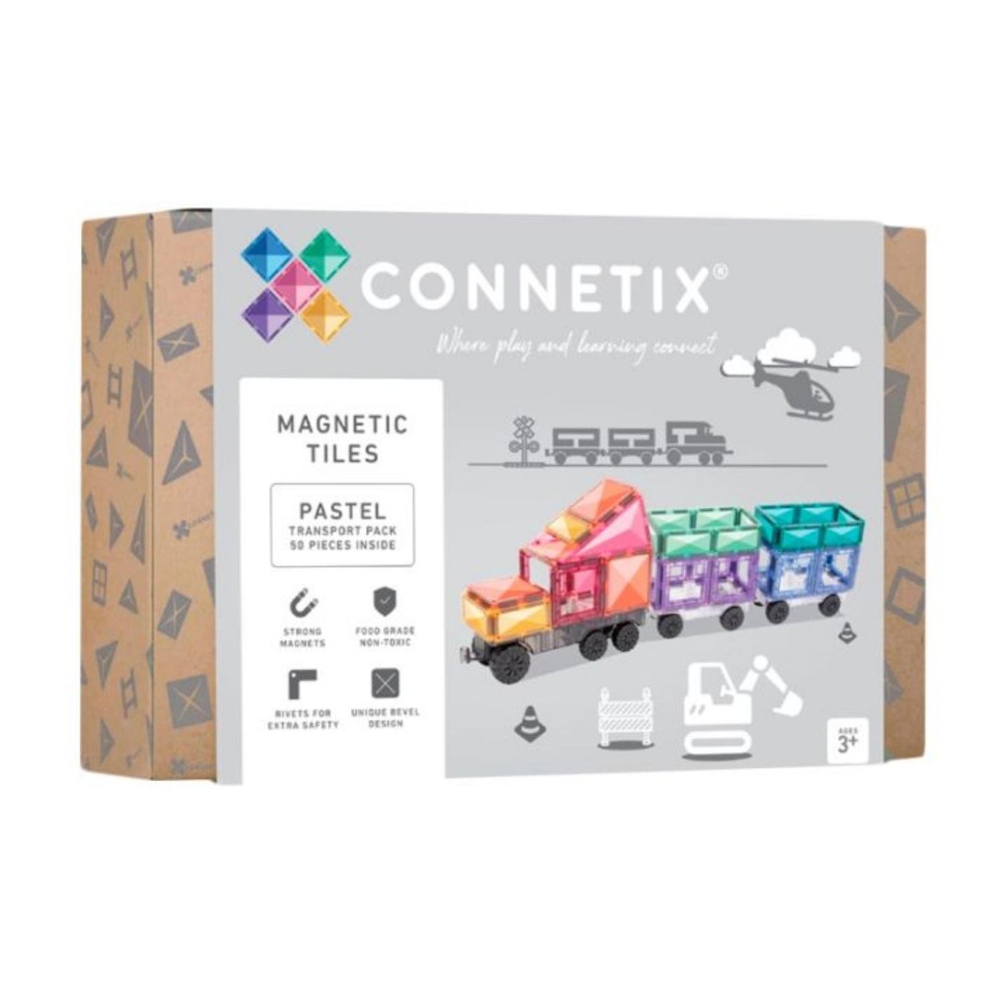 Pack Transportes 50 piezas Pastel – Connetix

Edad recomendada: A partir de 3 años