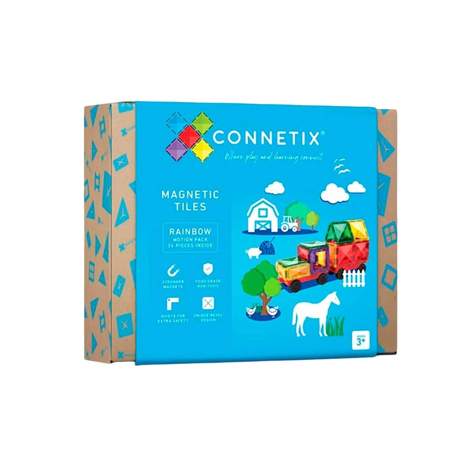  Pack Motion Connetix (24 Piezas)

El&nbsp;Pack Motion de Connetix combina baldosas magnéticas con la acción de los vehículos. Incluye dos bases de coche con ruedas de caucho real para añadir movimiento a todas tus construcciones.

24 Piezas Clave: Incluye 2 bases de coche exclusivas y baldosas para construir pistas y garajes. 