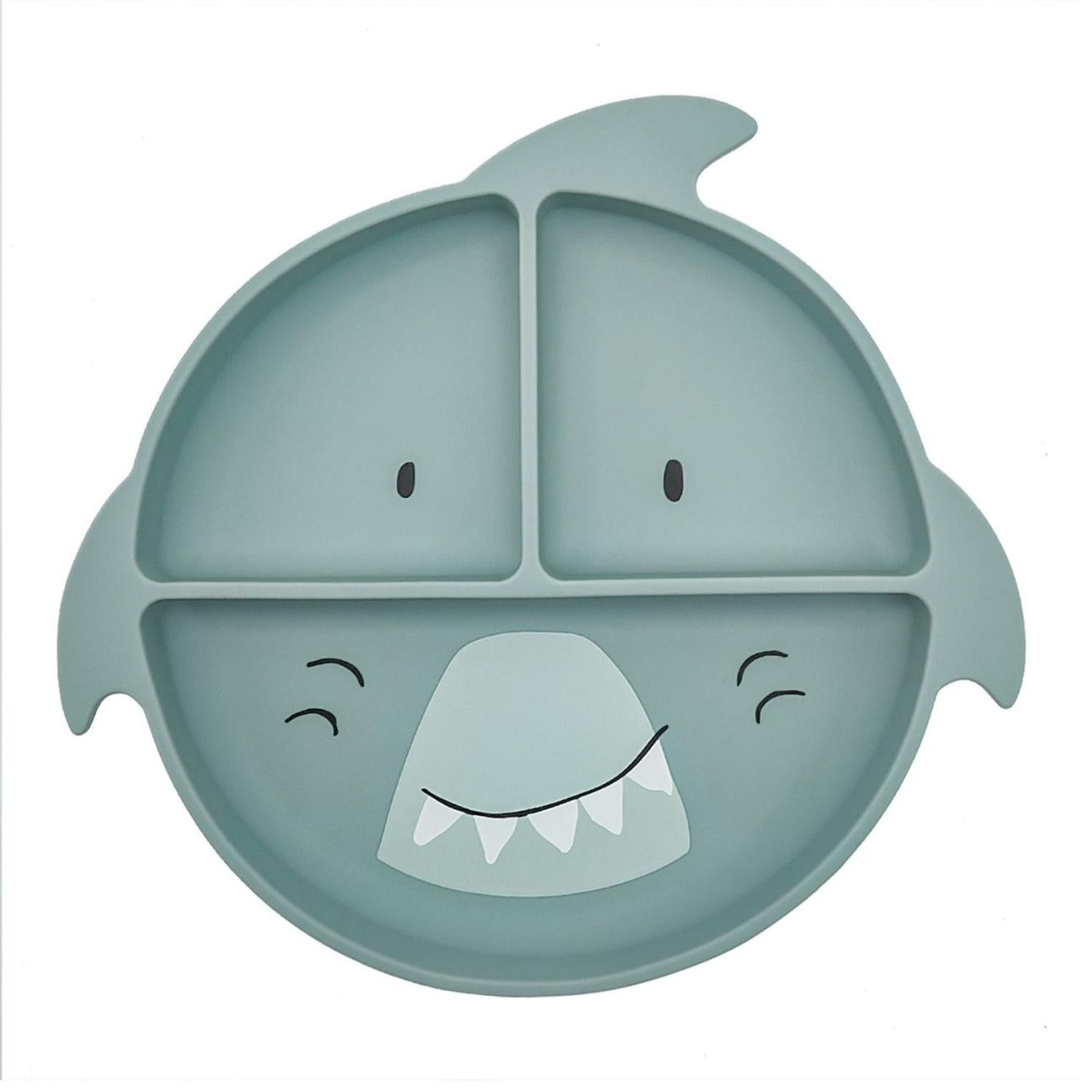 Consigue el Plato compartimentado de silicona Mr. Shark de Trixie. Con ventosa anti-vuelco y secciones para separar alimentos. Irrompible y apto para microondas y lavavajillas.